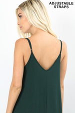 V-Neck Cami Maxi Dress Hunter Green - VOLUME