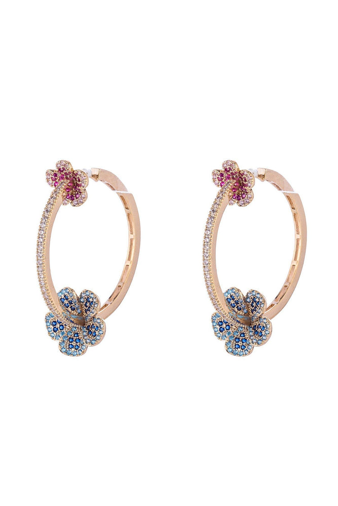 Eye Candy Los Angeles - Andela Earrings - Pink/Blue