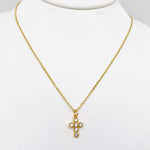 Mini Diamond Cross Pendant Necklace