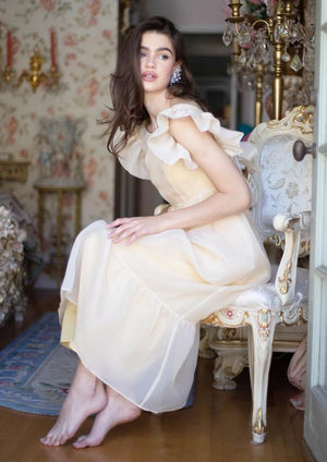 Maison Amory Heavenly Dress in Apricot
