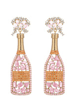 Eye Candy Los Angeles - Pop Rose Champagne 18K Gold Plated Drop Earrings