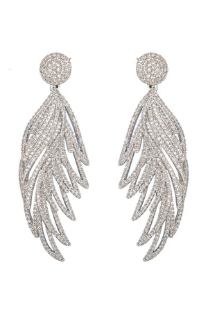 Eye Candy Los Angeles - Olivia Feather Statement Earrings