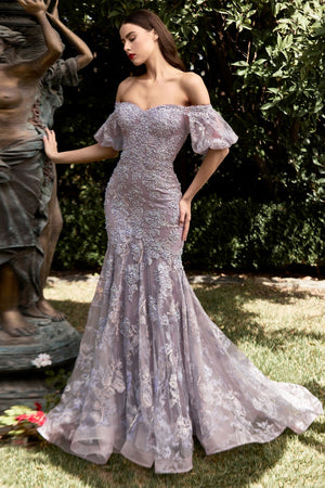Fitted Mermaid Prom Dress,Strapless Evening Dress with Train,Modest Ev -  Wishingdress