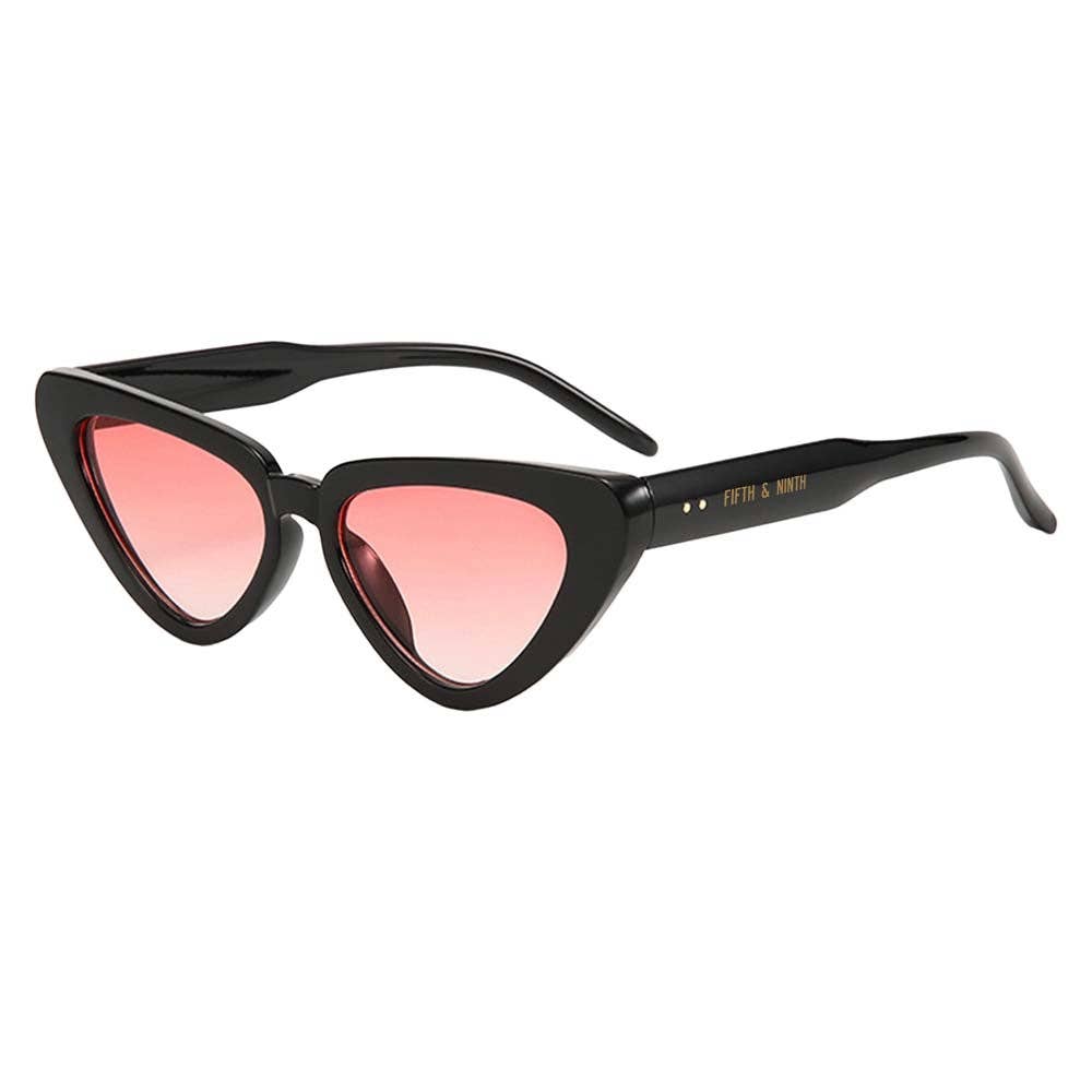 Fifth & Ninth - Freya Polarized Sunglasses: Black/Rose