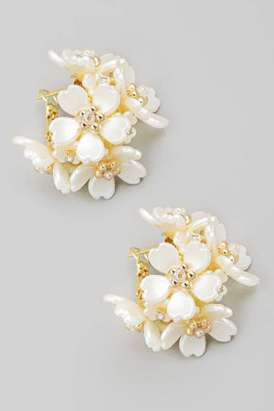 Mini Multi Flower Hoop Earrings