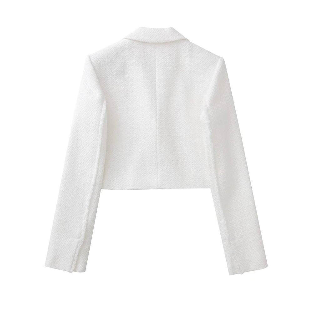 White Crop Short Jacket
