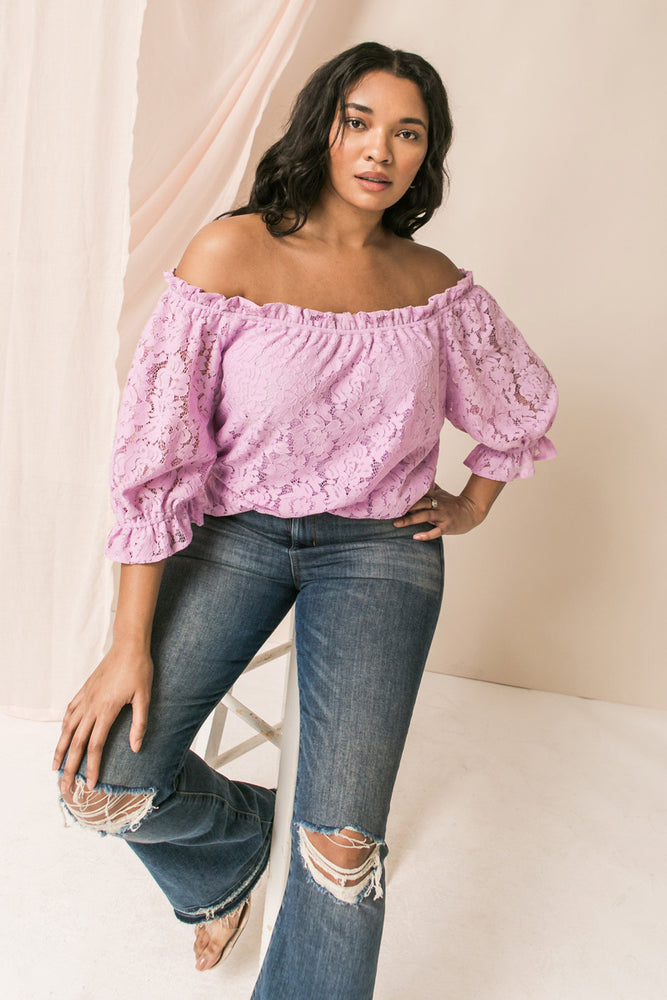 Lace Violet Top- VOLUME